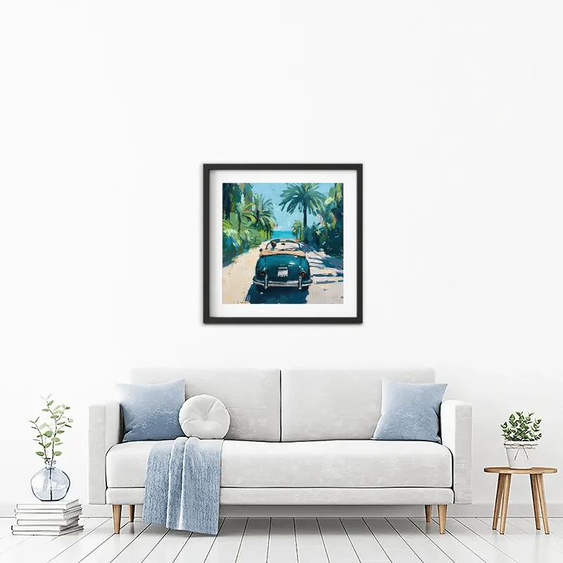Car On The Beach Framed Art Print Car On The Beach Framed Art Print wall art product Elena Avanesova