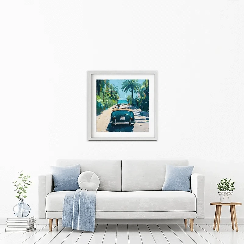 Car On The Beach Framed Art Print Car On The Beach Framed Art Print wall art product Elena Avanesova