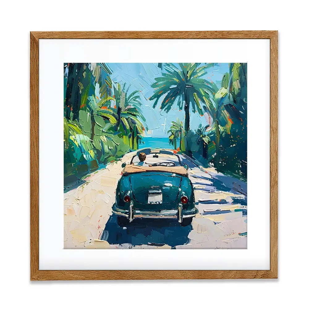 Car On The Beach Framed Art Print Car On The Beach Framed Art Print wall art product Elena Avanesova