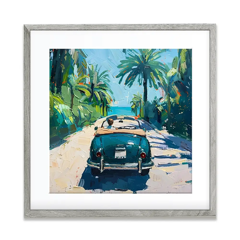 Car On The Beach Framed Art Print Car On The Beach Framed Art Print wall art product Elena Avanesova