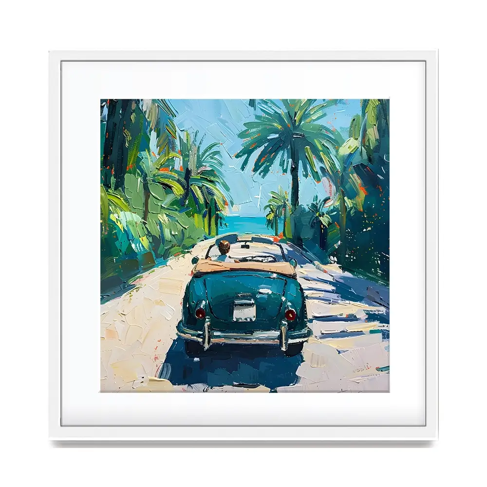 Car On The Beach Framed Art Print Car On The Beach Framed Art Print wall art product Elena Avanesova