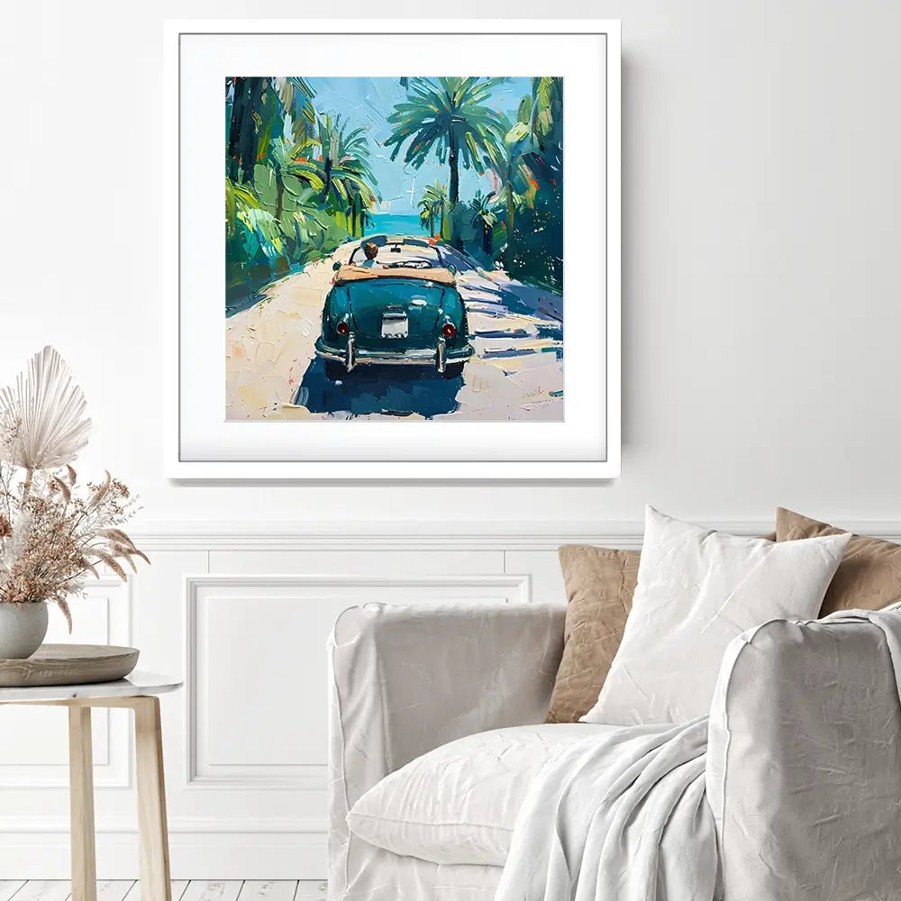 Car On The Beach Framed Art Print Car On The Beach Framed Art Print wall art product Elena Avanesova