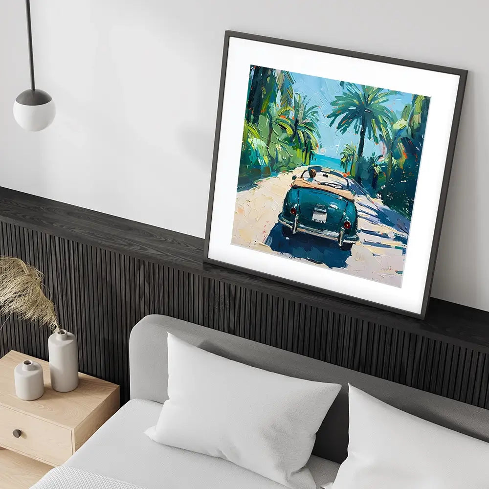 Car On The Beach Framed Art Print Car On The Beach Framed Art Print wall art product Elena Avanesova