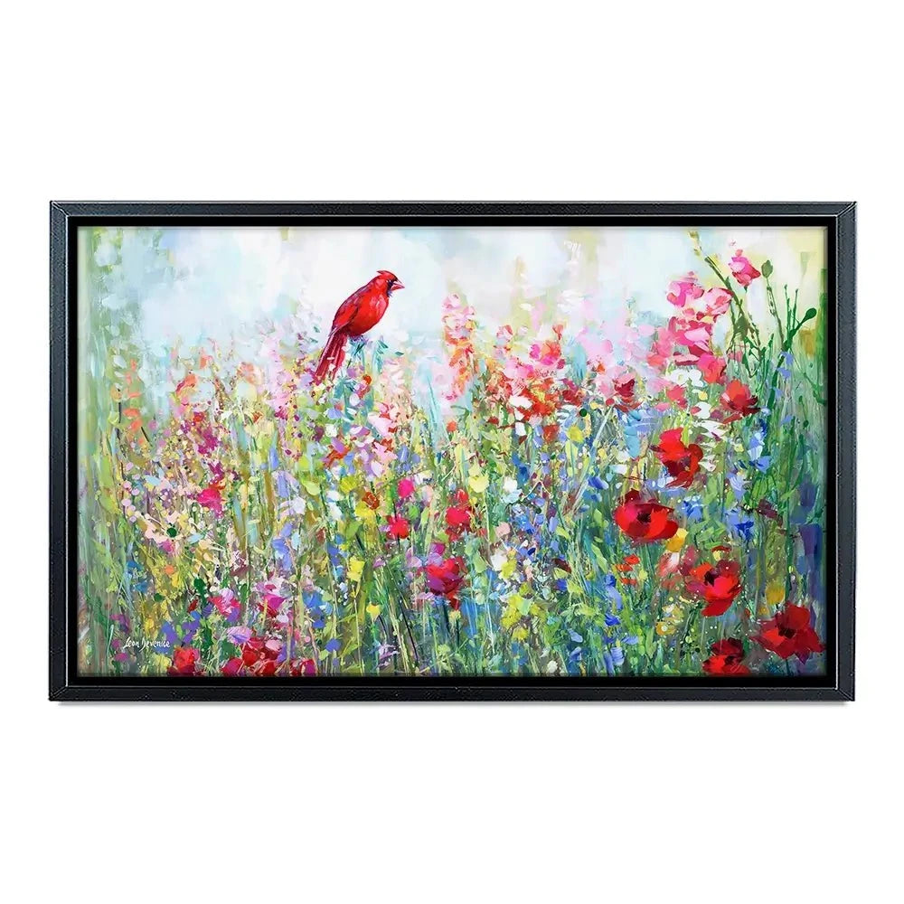 Cardinal Among The Wildflowers Canvas Print Cardinal Among The Wildflowers Canvas Print wall art product Leon Devenice