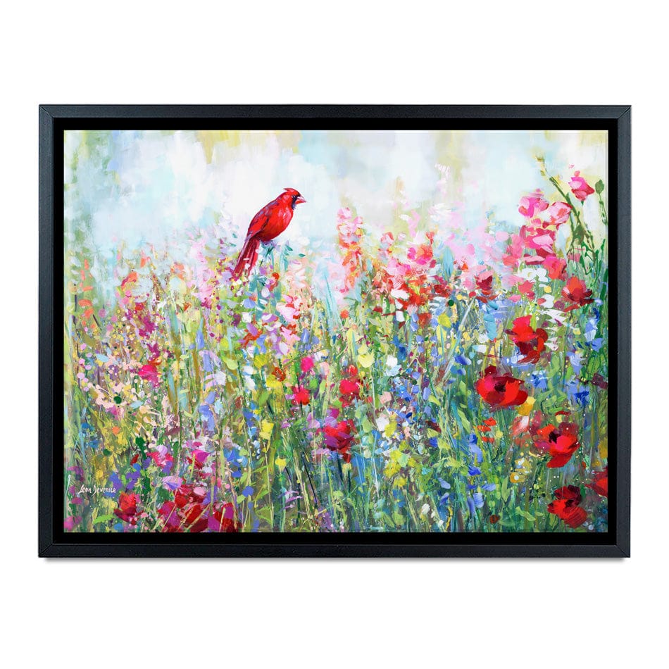 Cardinal Among The Wildflowers Canvas Print wall art product Leon Devenice