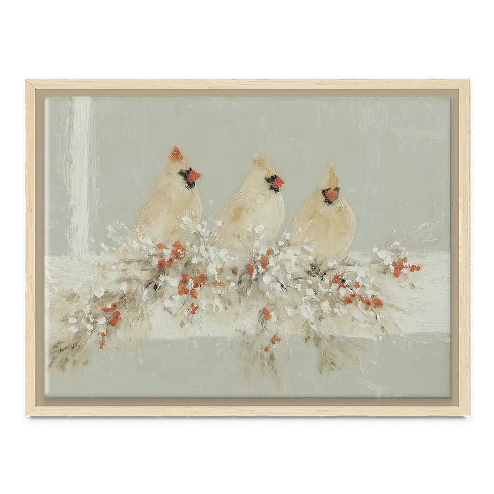 Cardinal Berry Garland Canvas Print Cardinal Berry Garland Canvas Print wall art product Chromatic Storm Studio