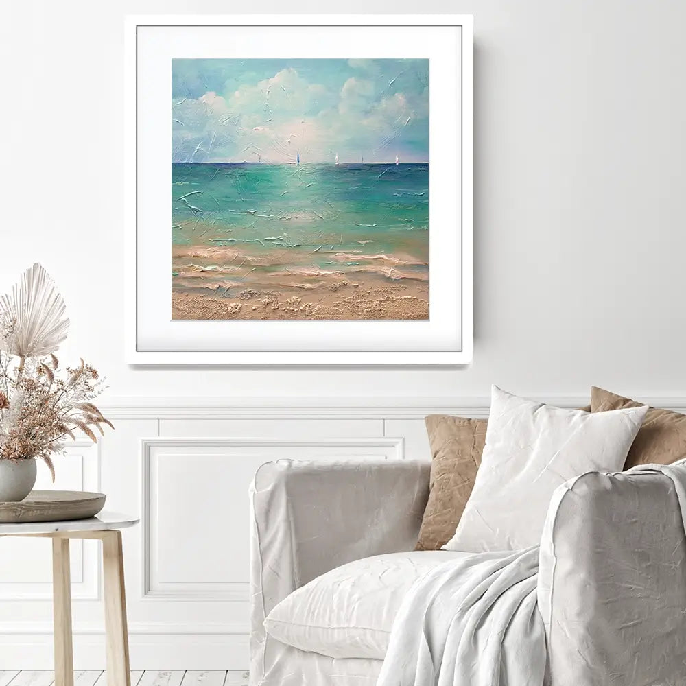 Caribbean Chill Square Framed Art Print Caribbean Chill Square Framed Art Print wall art product Art Print Shop