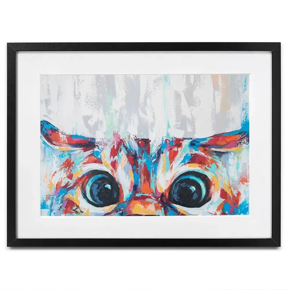 Cat Eyes Framed Art Print Cat Eyes Framed Art Print wall art product Mari Dein / Shutterstock