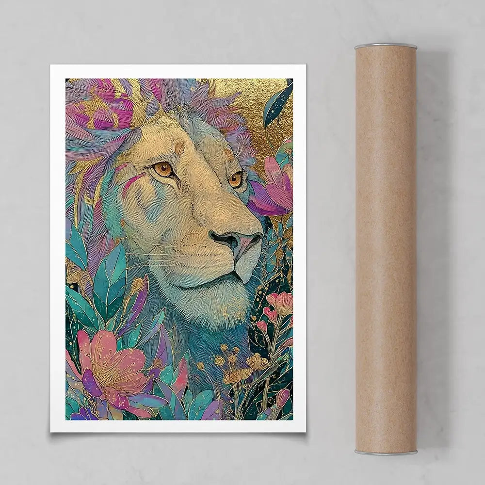 Celestial Lion Art Print Celestial Lion Art Print wall art product David Alexander Elder