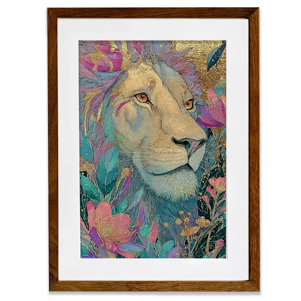 Celestial Lion Framed Art Print Celestial Lion Framed Art Print wall art product David Alexander Elder