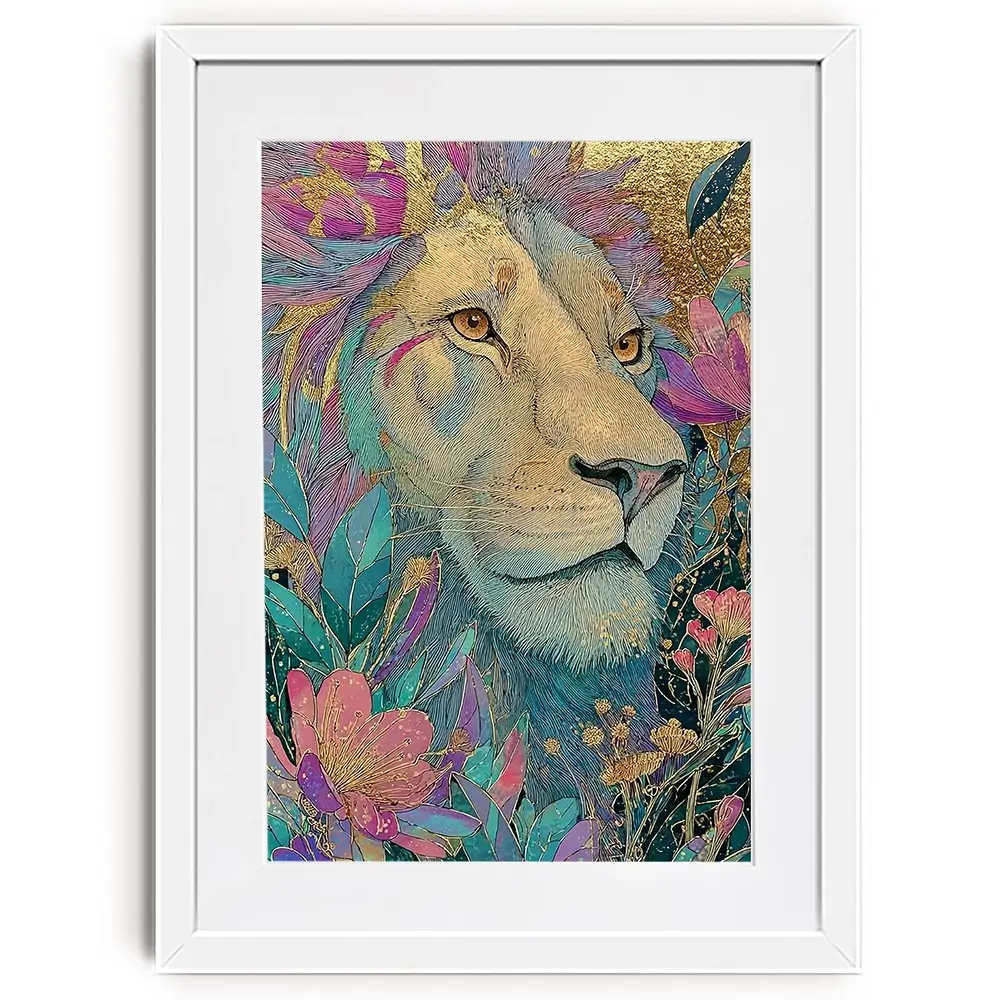 Celestial Lion Framed Art Print Celestial Lion Framed Art Print wall art product David Alexander Elder
