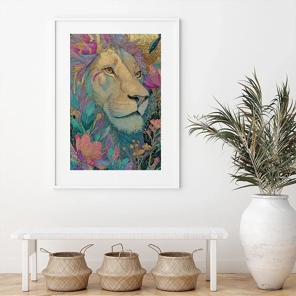 Celestial Lion Framed Art Print Celestial Lion Framed Art Print wall art product David Alexander Elder