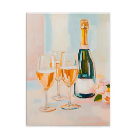 Champagne And Flowers Canvas Print Champagne And Flowers Canvas Print wall art product LSR Design Studio - Independent