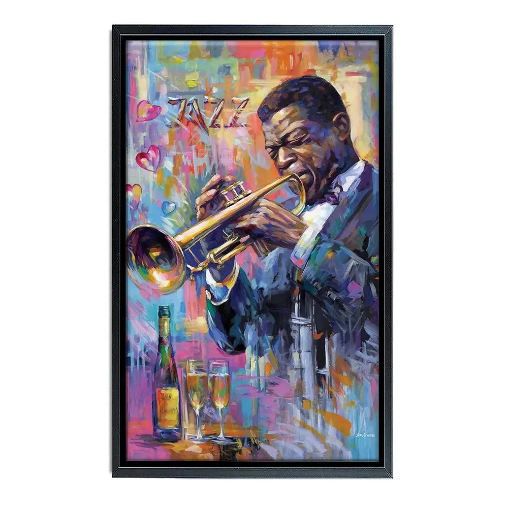 Champagne And Jazz Canvas Print Champagne And Jazz Canvas Print wall art product Leon Devenice