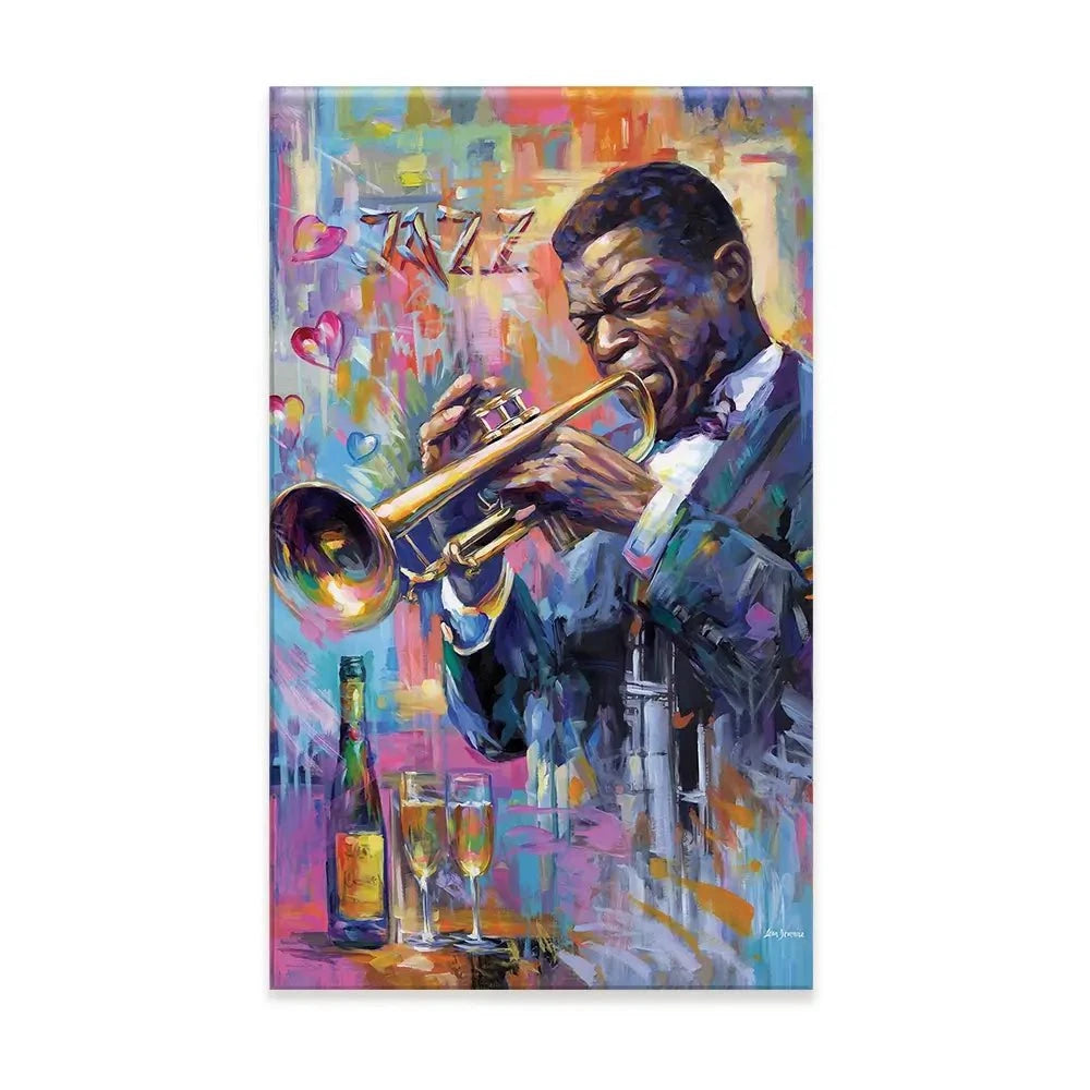Champagne And Jazz Canvas Print Champagne And Jazz Canvas Print wall art product Leon Devenice