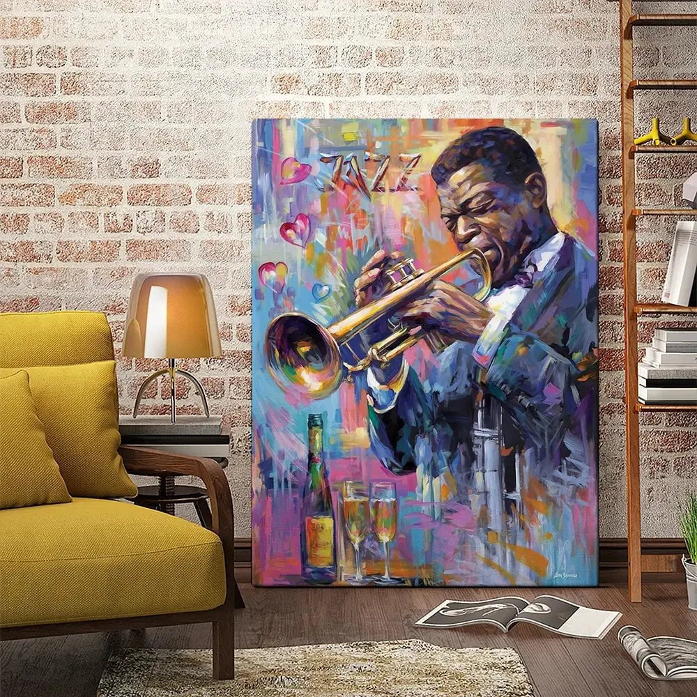 Champagne And Jazz Canvas Print Champagne And Jazz Canvas Print wall art product Leon Devenice