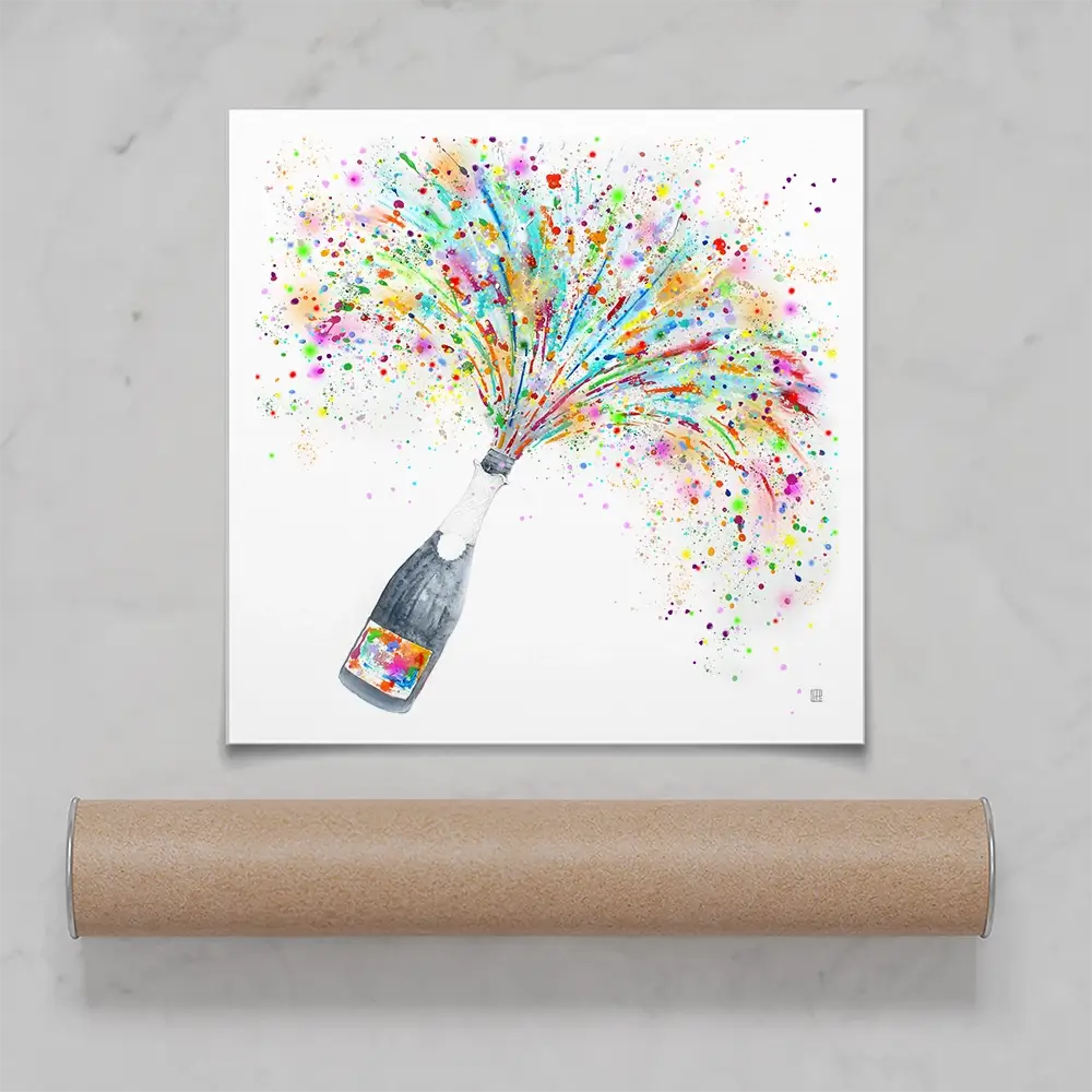 Champagne Party Square Art Print Champagne Party Square Art Print wall art product Studio Paint-Ing