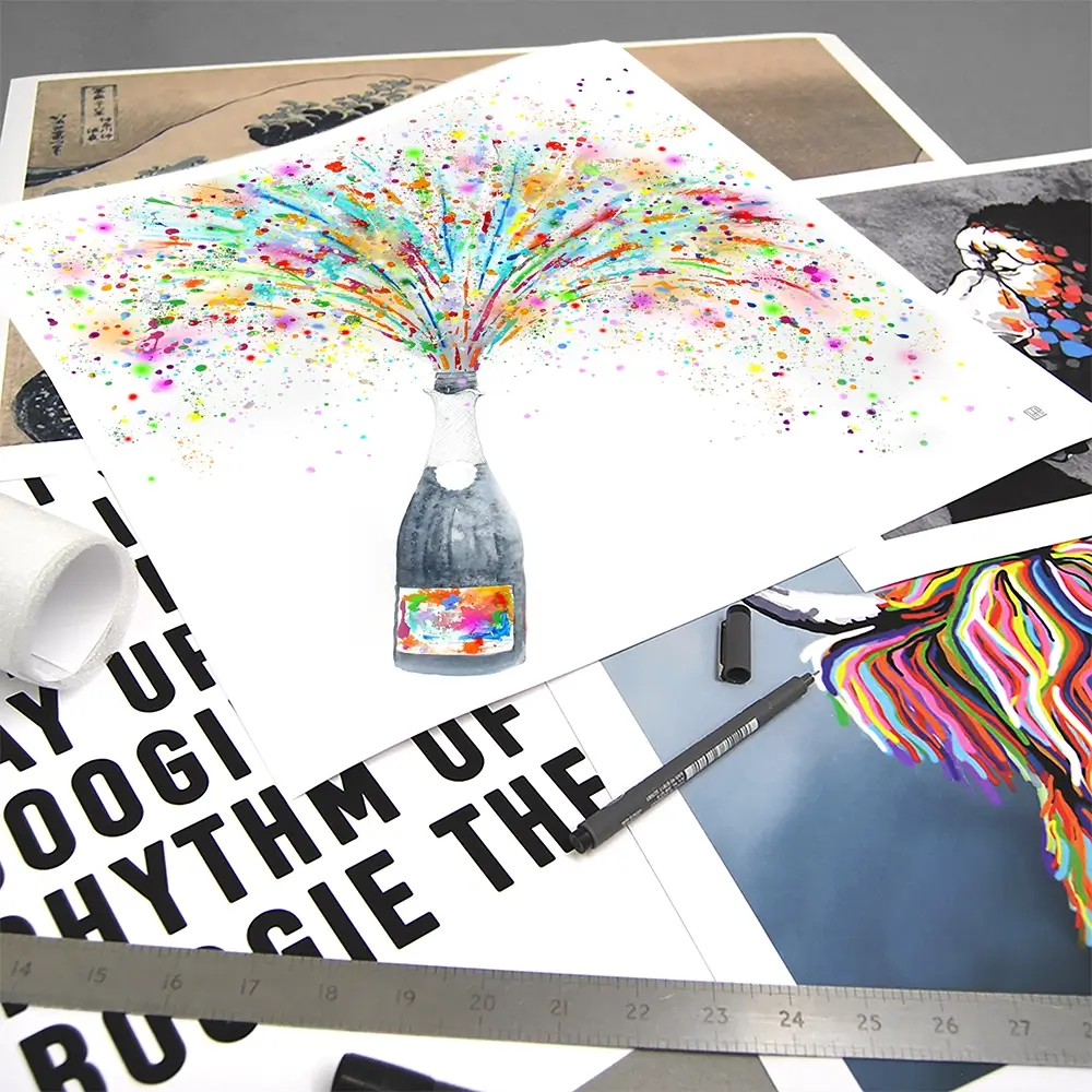 Champagne Party Square Art Print Champagne Party Square Art Print wall art product Studio Paint-Ing