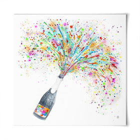 Champagne Party Square Art Print Champagne Party Square Art Print wall art product Studio Paint-Ing