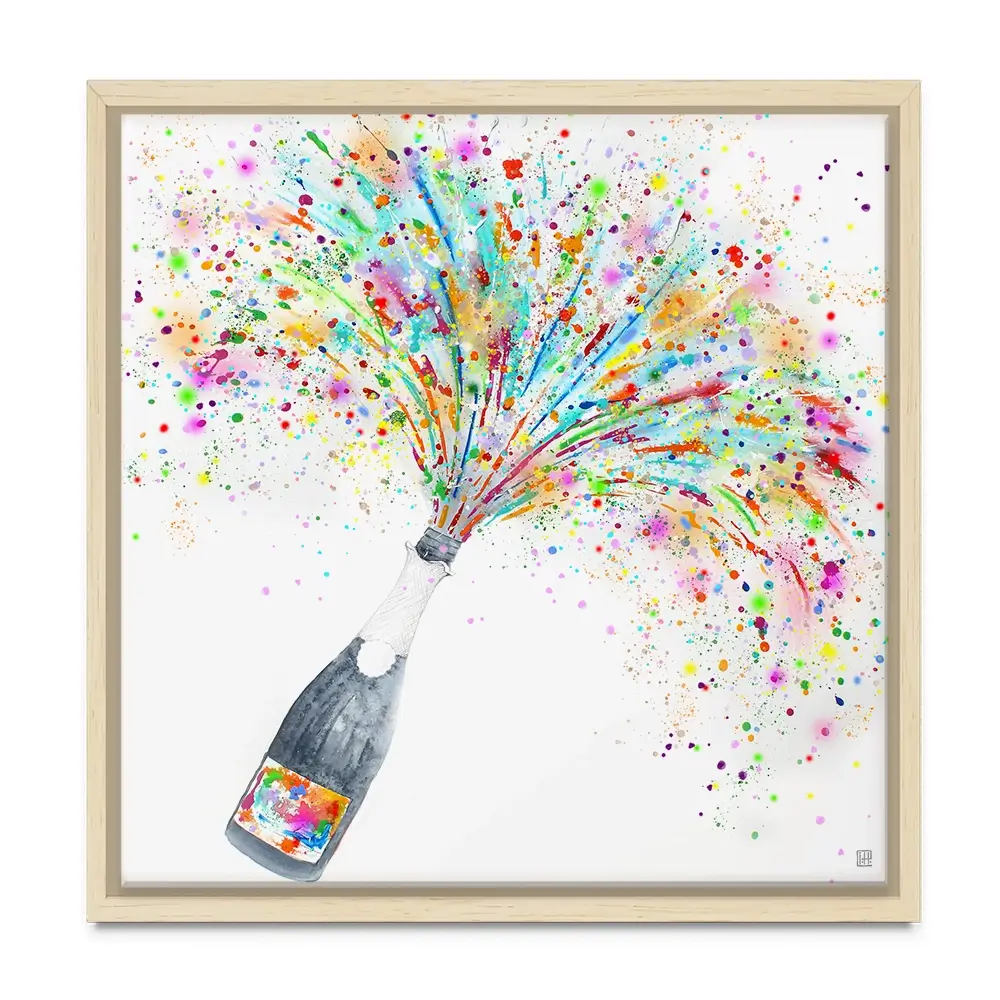 Champagne Party Square Canvas Print Champagne Party Square Canvas Print wall art product Studio Paint-Ing