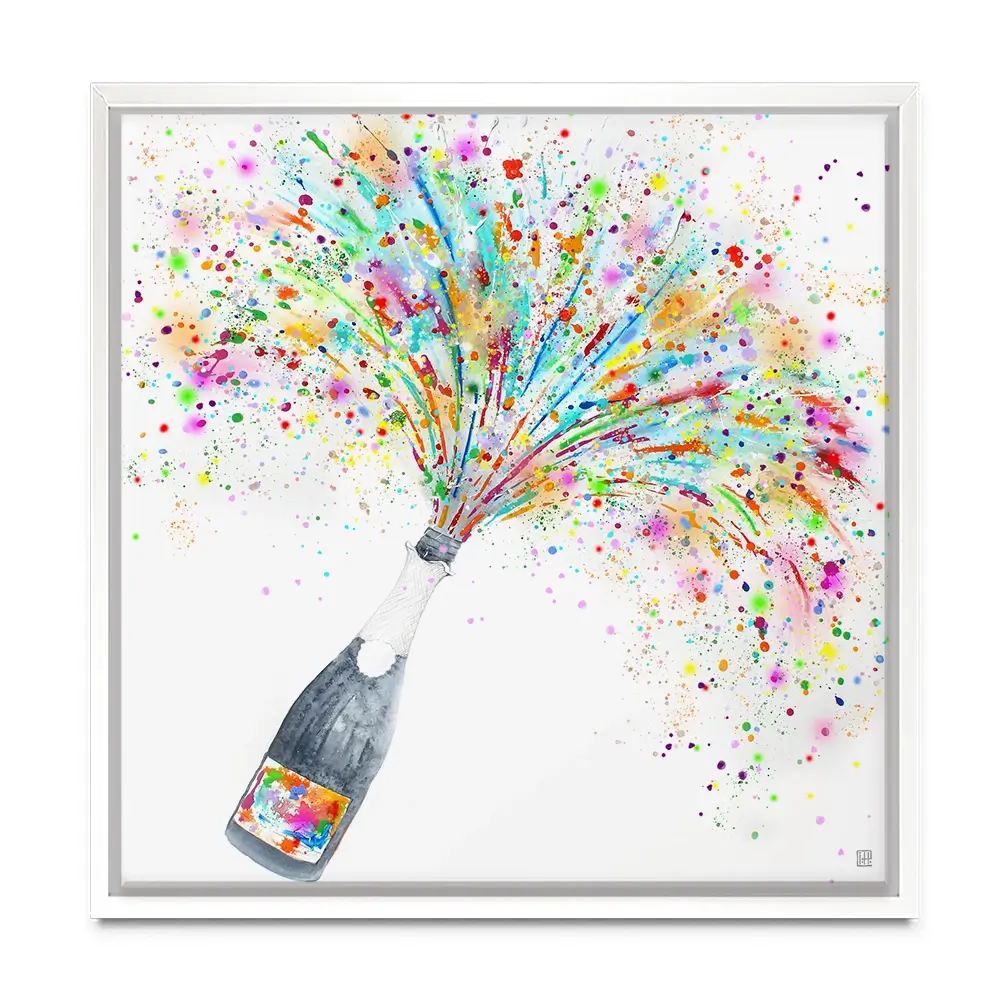 Champagne Party Square Canvas Print Champagne Party Square Canvas Print wall art product Studio Paint-Ing