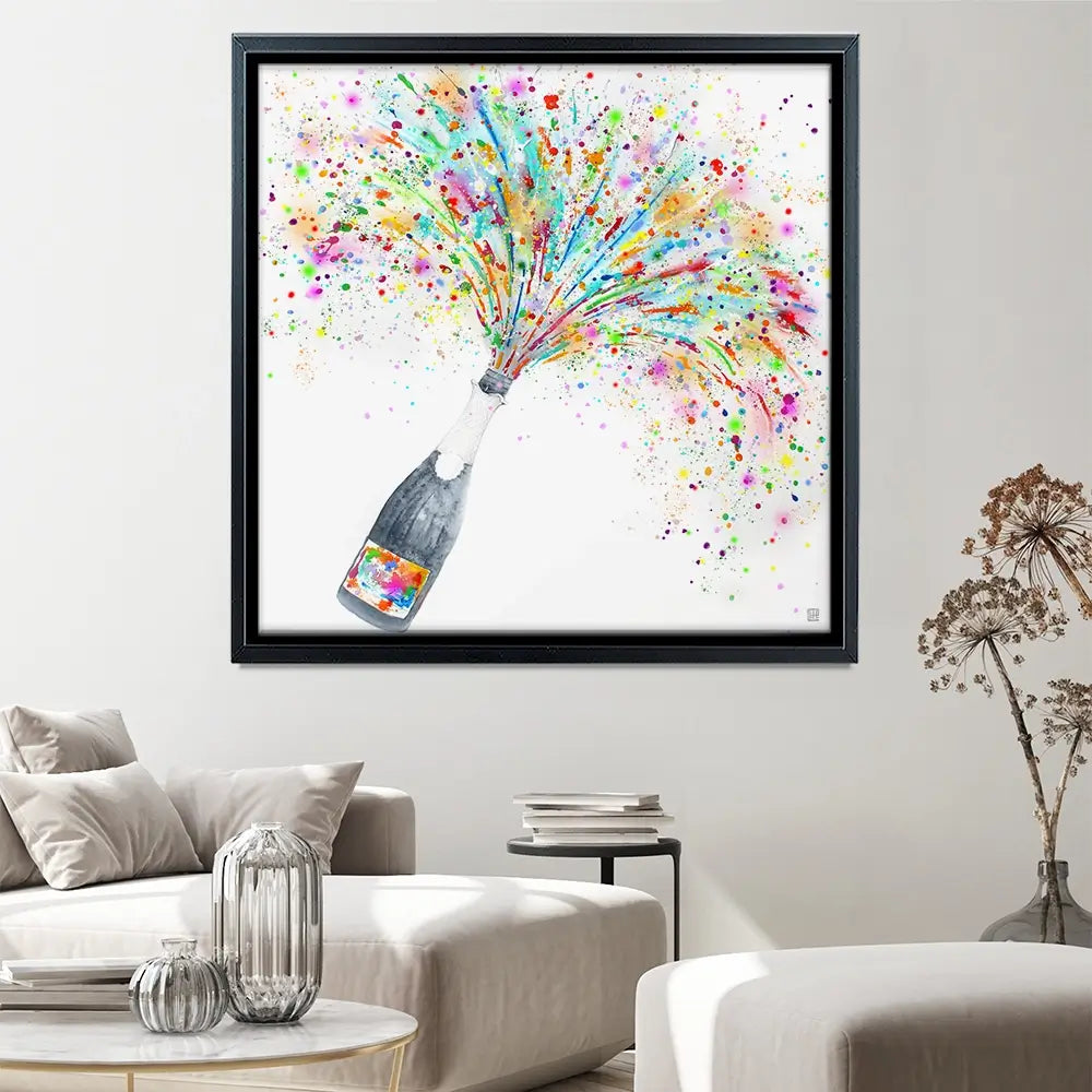 Champagne Party Square Canvas Print Champagne Party Square Canvas Print wall art product Studio Paint-Ing