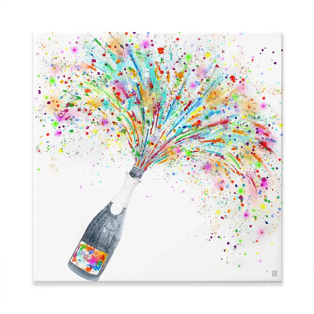 Champagne Party Square Canvas Print Champagne Party Square Canvas Print wall art product Studio Paint-Ing