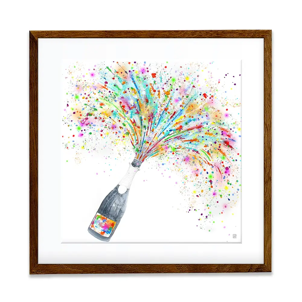 Champagne Party Square Framed Art Print Champagne Party Square Framed Art Print wall art product Studio Paint-Ing