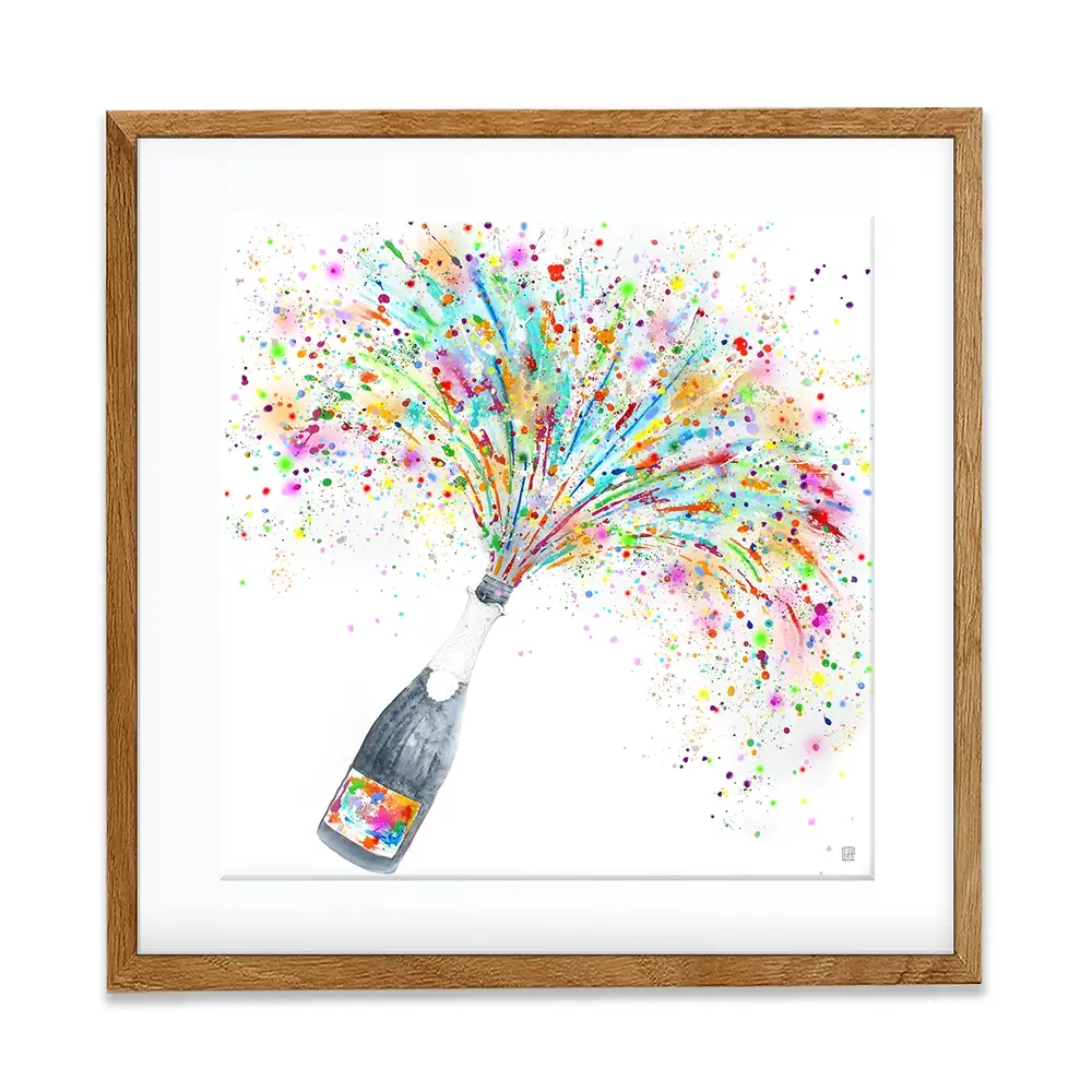 Champagne Party Square Framed Art Print Champagne Party Square Framed Art Print wall art product Studio Paint-Ing