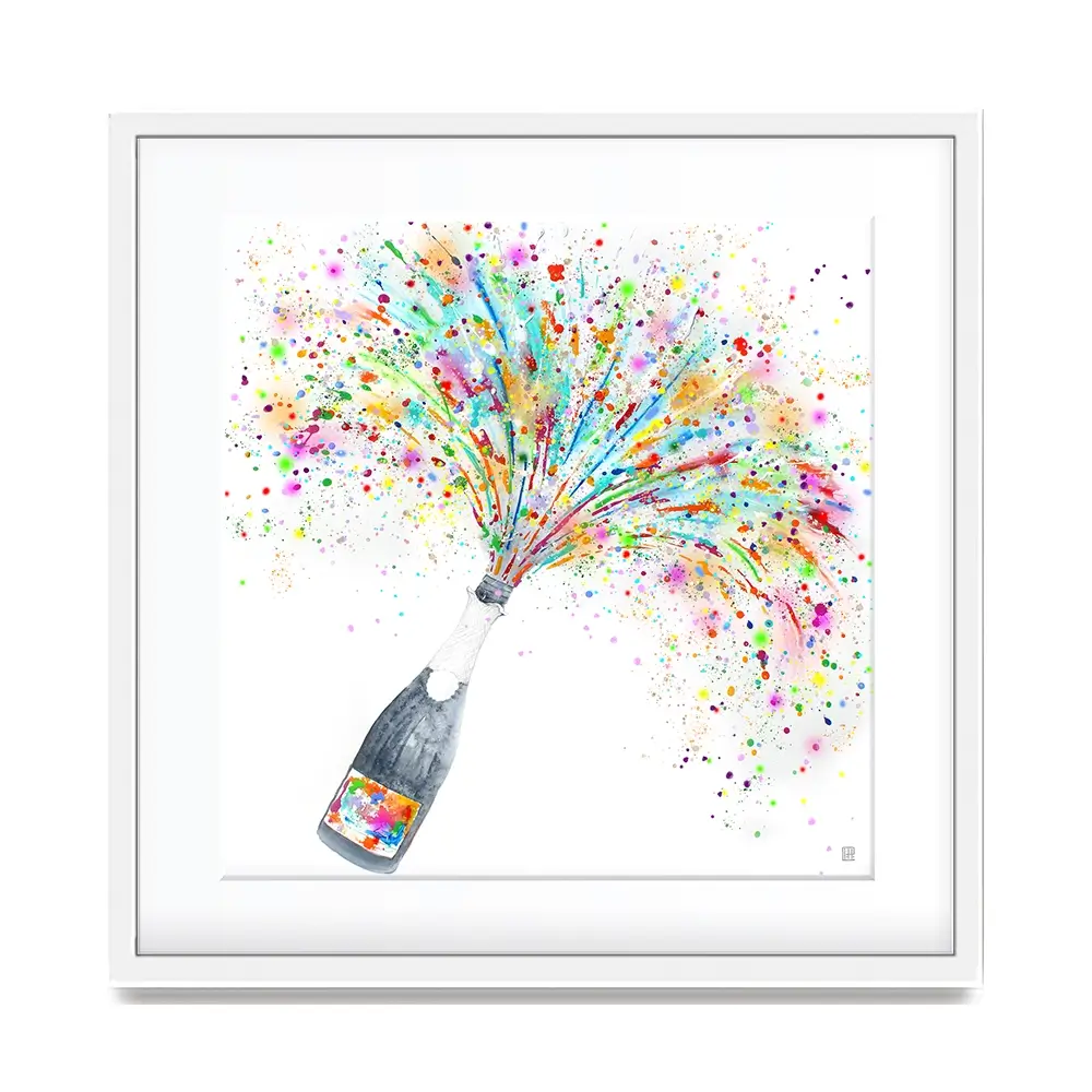 Champagne Party Square Framed Art Print Champagne Party Square Framed Art Print wall art product Studio Paint-Ing