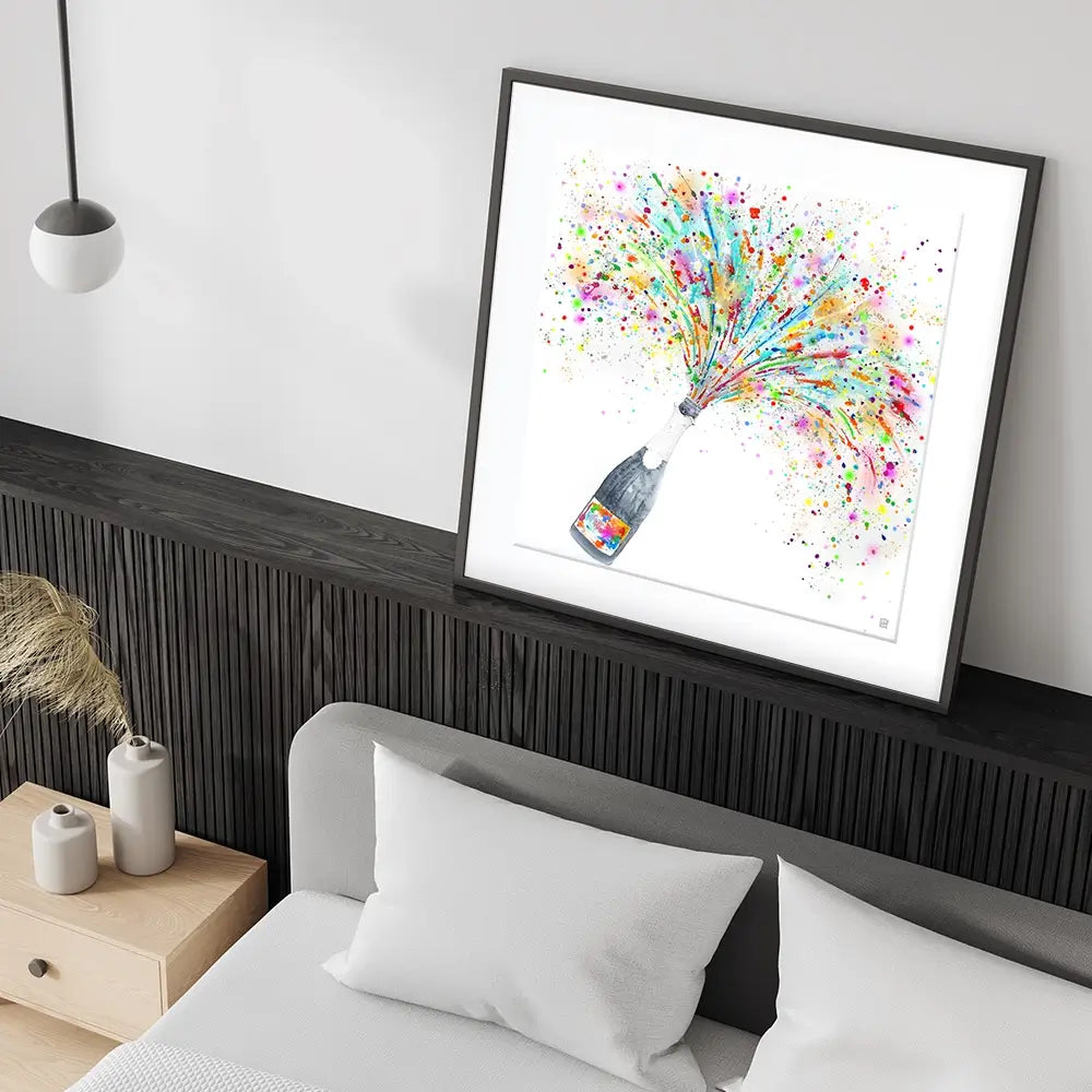 Champagne Party Square Framed Art Print Champagne Party Square Framed Art Print wall art product Studio Paint-Ing