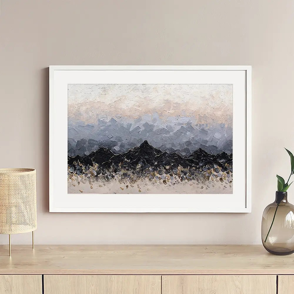 Champagne Peaks Framed Art Print Champagne Peaks Framed Art Print wall art product Nada Khatib