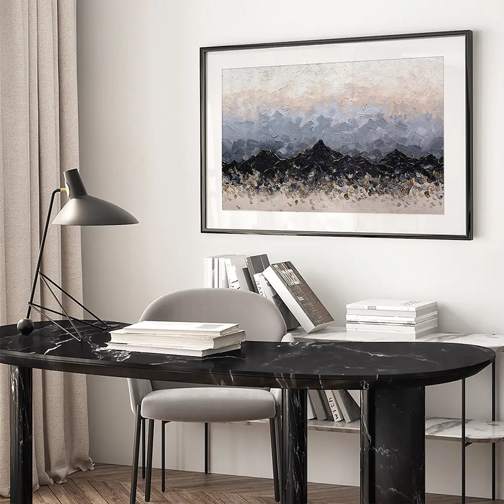 Champagne Peaks Framed Art Print Champagne Peaks Framed Art Print wall art product Nada Khatib