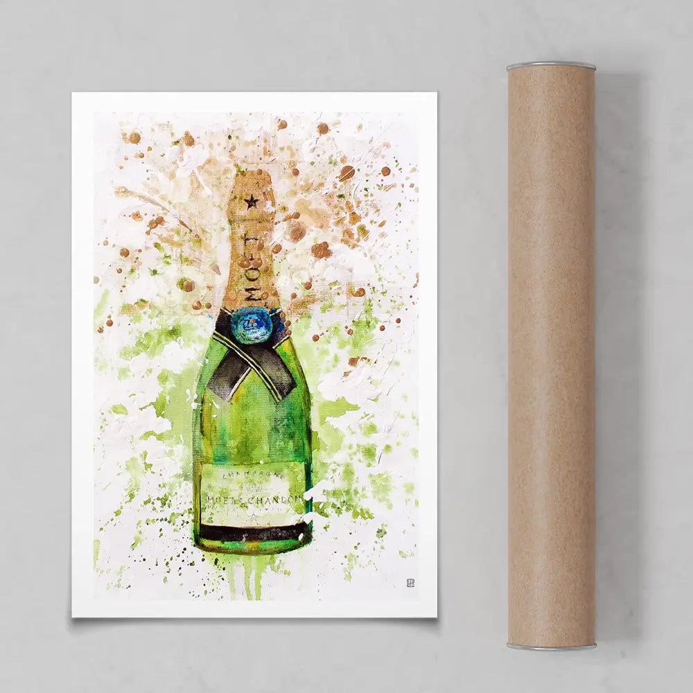 Champagne Splashing Art Print Champagne Splashing Art Print wall art product Studio Paint-Ing