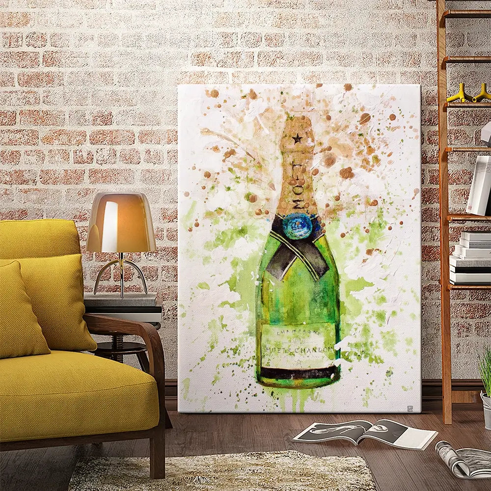 Champagne Splashing Canvas Print Champagne Splashing Canvas Print wall art product Studio Paint-Ing