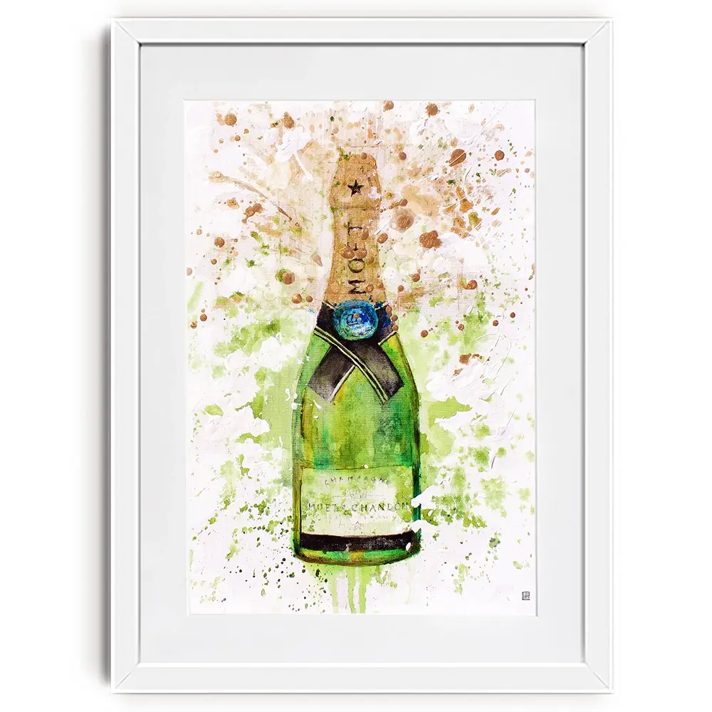 Champagne Splashing Framed Art Print Champagne Splashing Framed Art Print wall art product Studio Paint-Ing