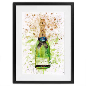 Champagne Splashing Framed Art Print Champagne Splashing Framed Art Print wall art product Studio Paint-Ing