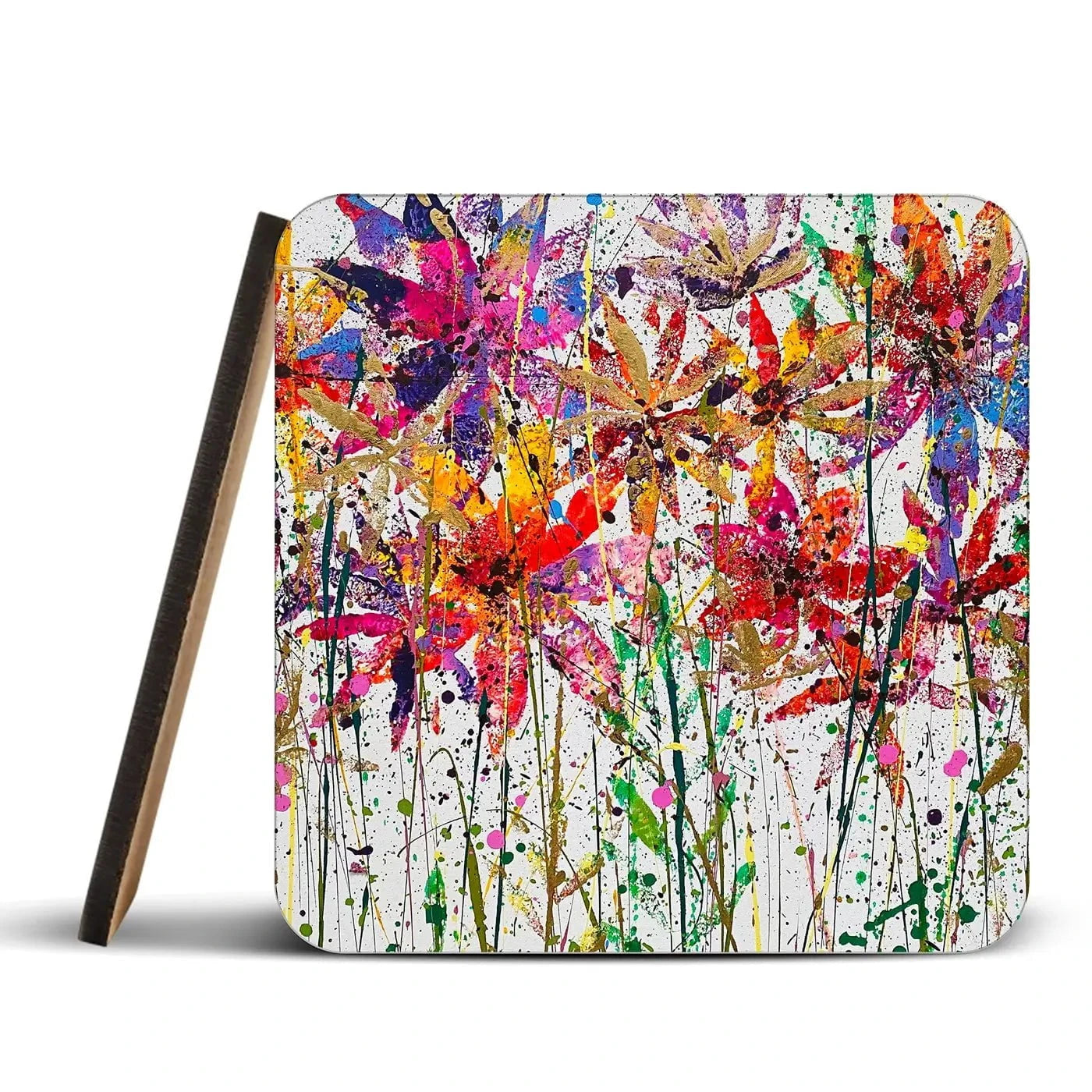 Charlotte Coaster Set Rainbow Soul Tree Coaster Set | Rainbow Soul Tree Art Coasters wall art product Scarlet Sky Studio