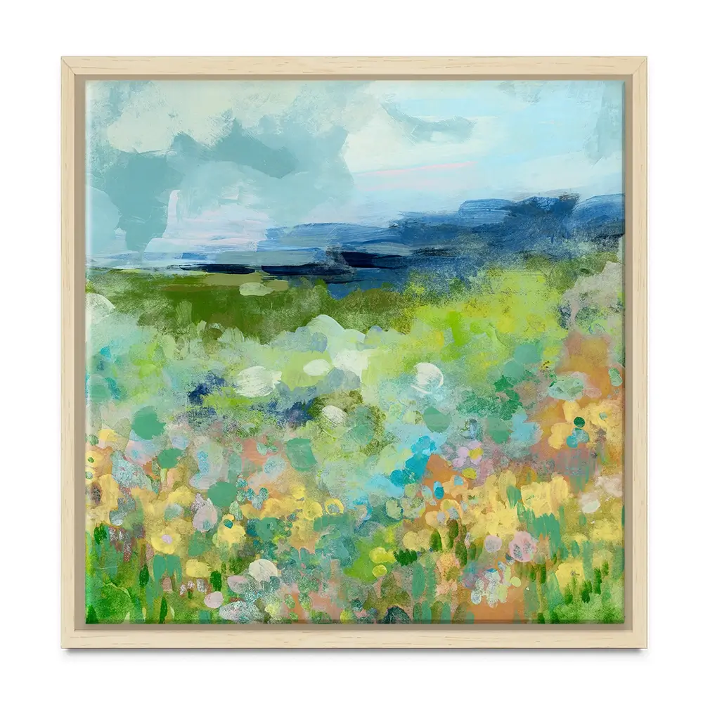 Charmed Meadow Square Canvas Print Charmed Meadow Square Canvas Print wall art product June Erica Vess