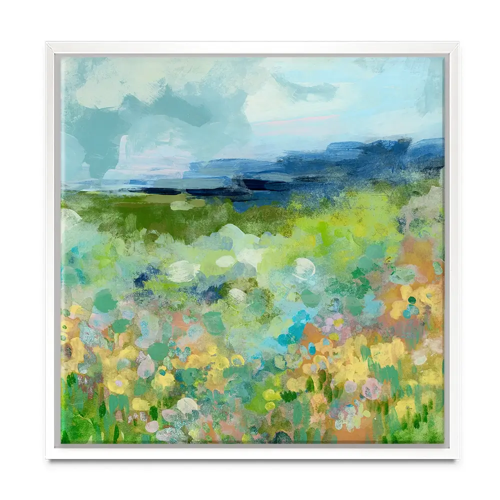 Charmed Meadow Square Canvas Print Charmed Meadow Square Canvas Print wall art product June Erica Vess