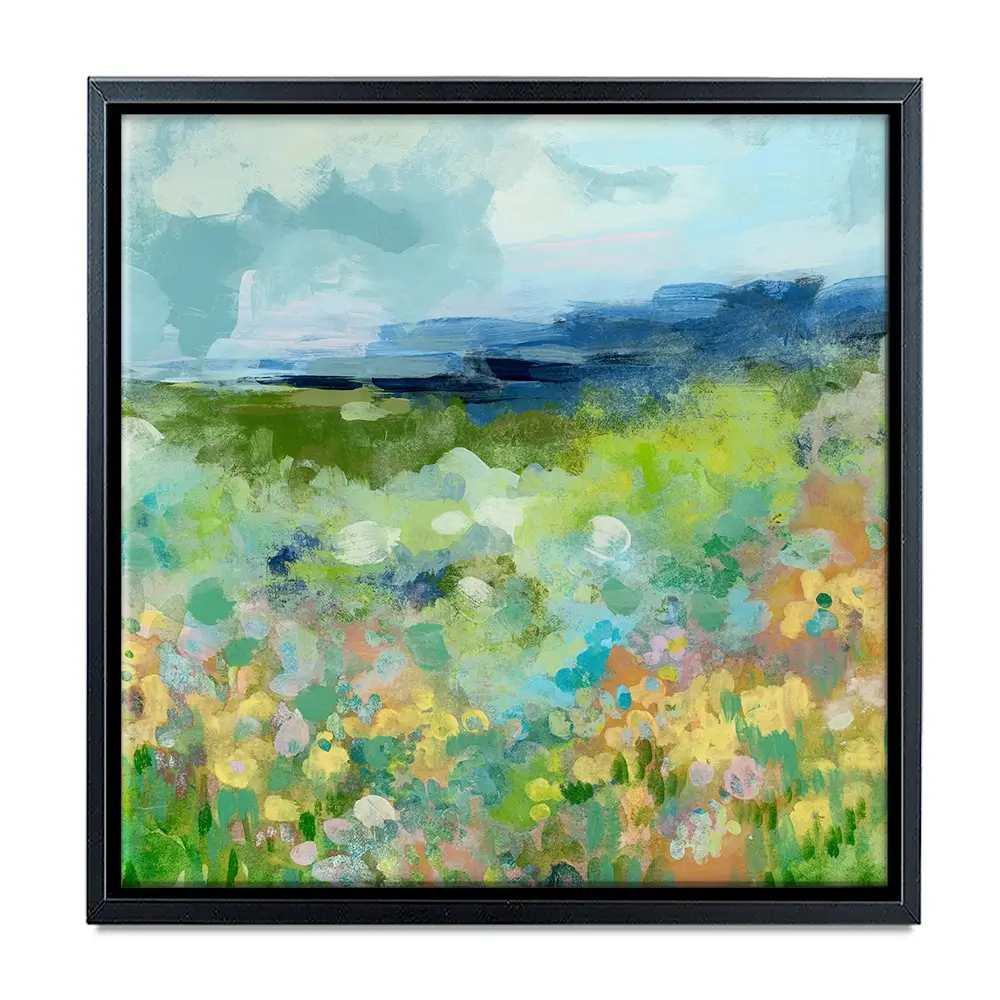 Charmed Meadow Square Canvas Print Charmed Meadow Square Canvas Print wall art product June Erica Vess