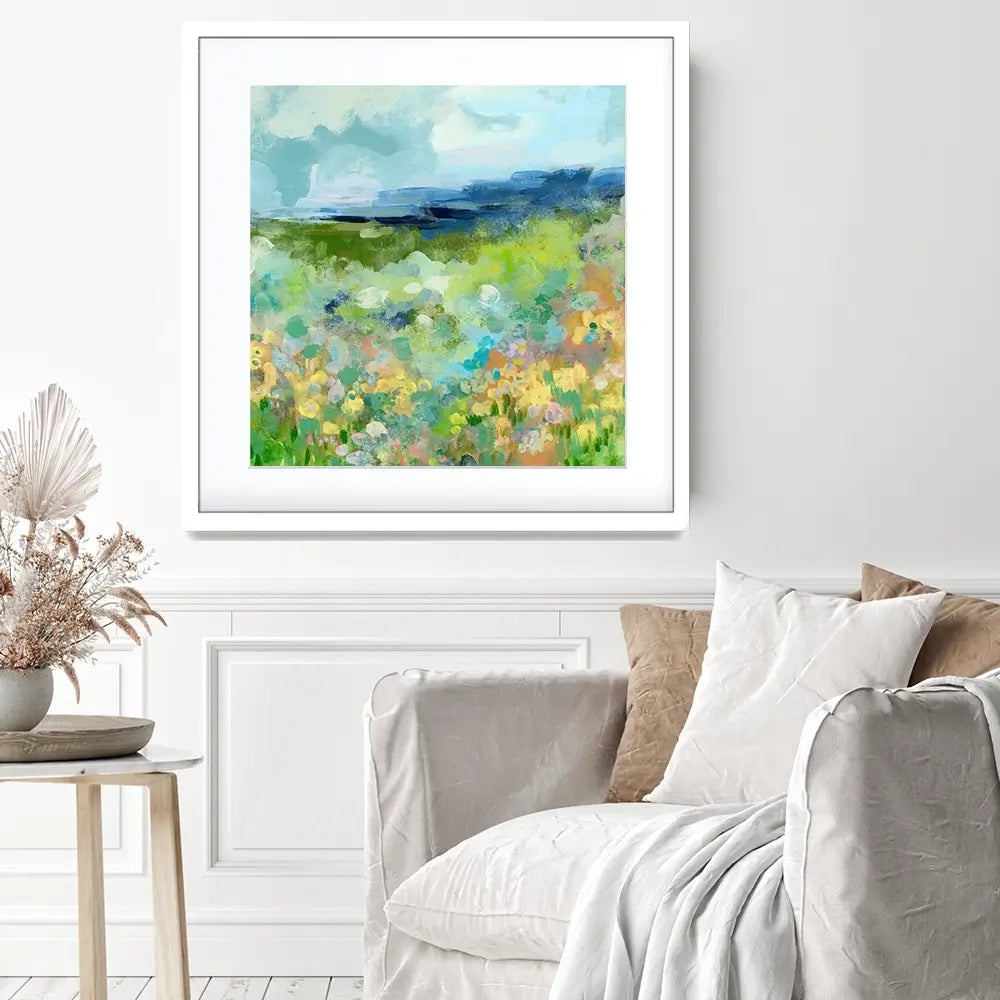 Charmed Meadow Square Framed Art Print Charmed Meadow Square Framed Art Print wall art product June Erica Vess