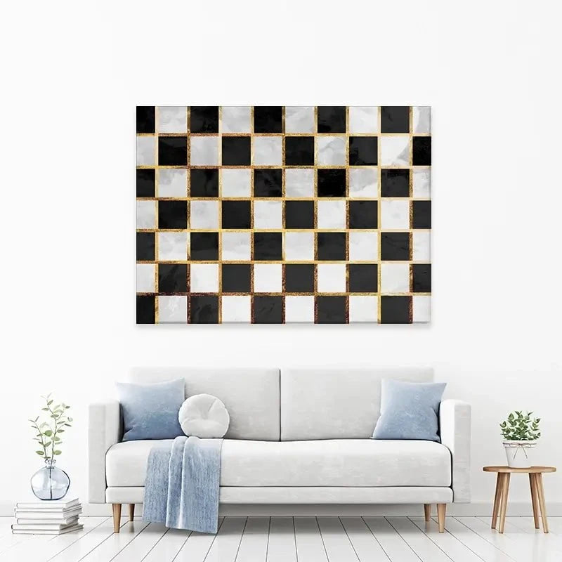 Checkerboard Canvas Print Checkerboard Canvas Print wall art product Sarah Manovski