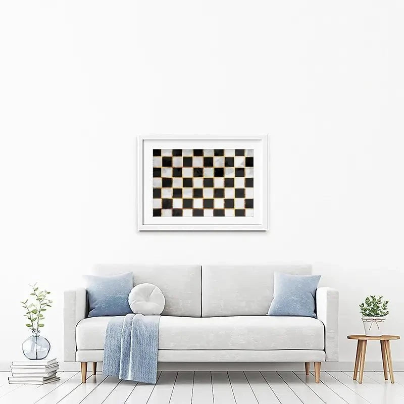 Checkerboard Framed Art Print Checkerboard Framed Art Print wall art product Sarah Manovski