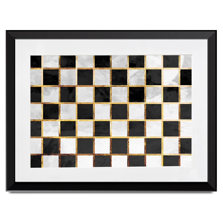 Checkerboard Framed Art Print Checkerboard Framed Art Print wall art product Sarah Manovski