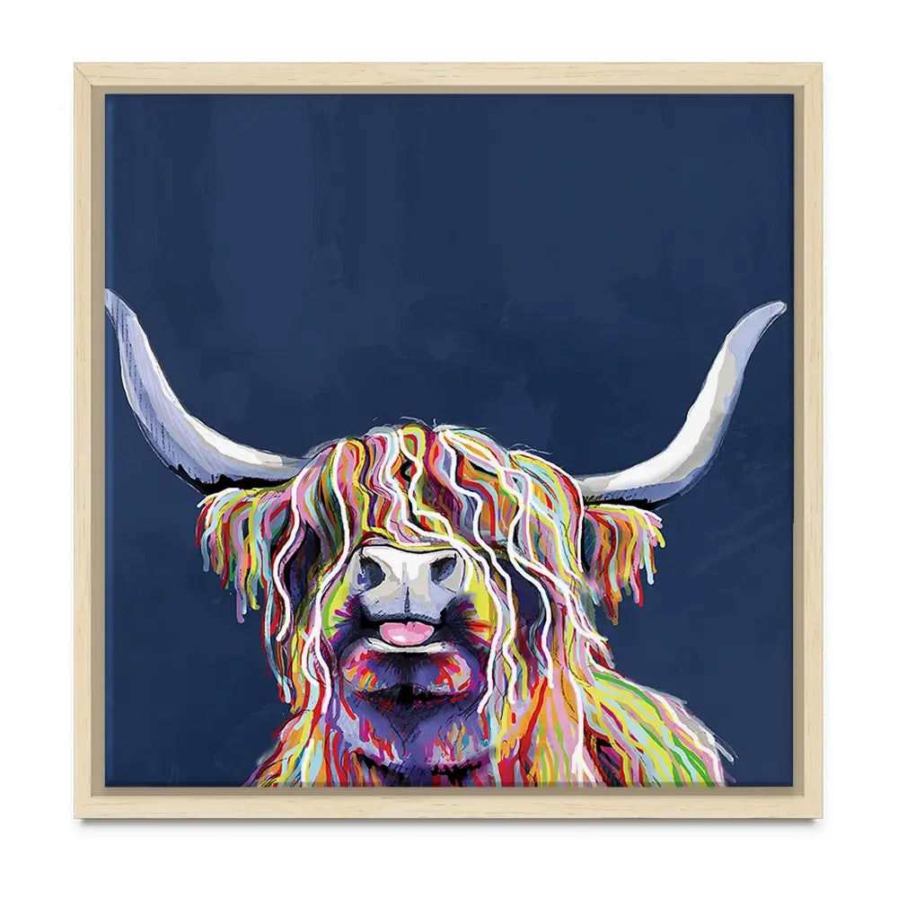 Cheeky Coo In Navy Blue Oversized Canvas Print Cheeky Coo In Navy Blue Oversized Canvas Print wall art product Independent
