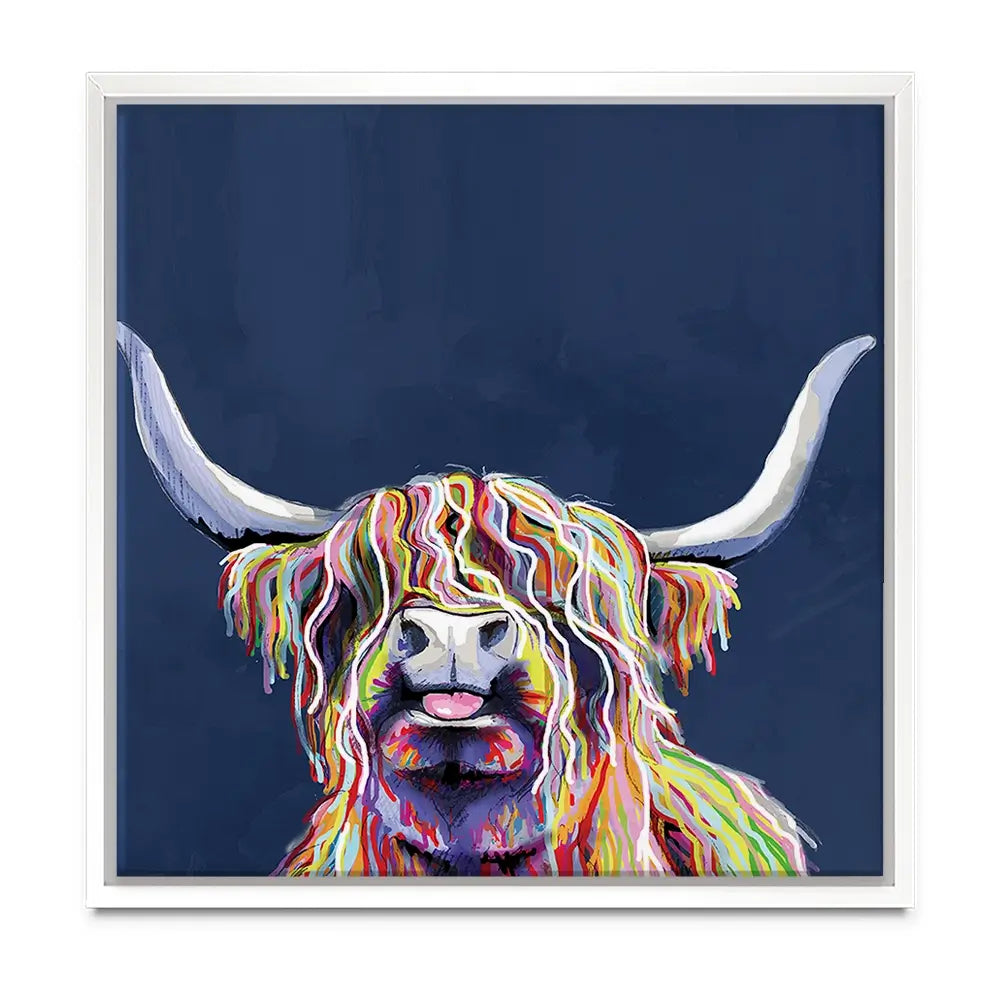 Cheeky Coo In Navy Blue Oversized Canvas Print Cheeky Coo In Navy Blue Oversized Canvas Print wall art product Independent