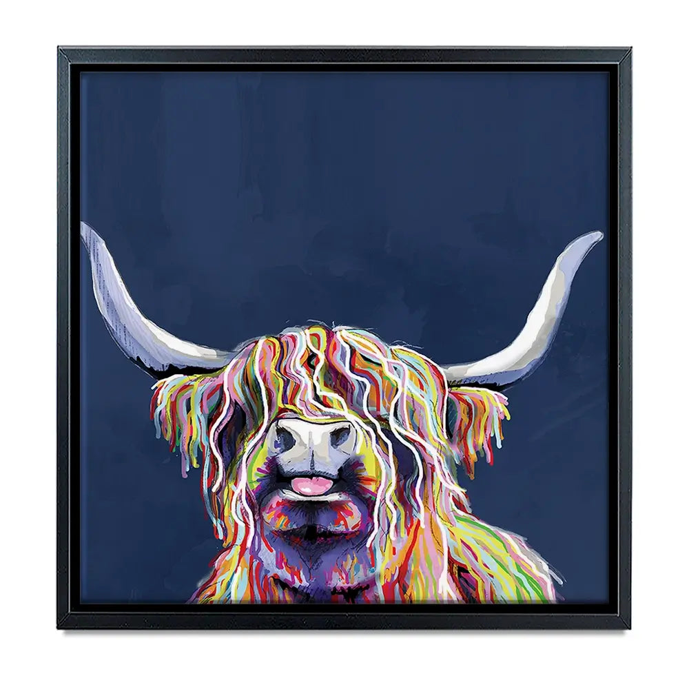 Cheeky Coo In Navy Blue Oversized Canvas Print Cheeky Coo In Navy Blue Oversized Canvas Print wall art product Independent