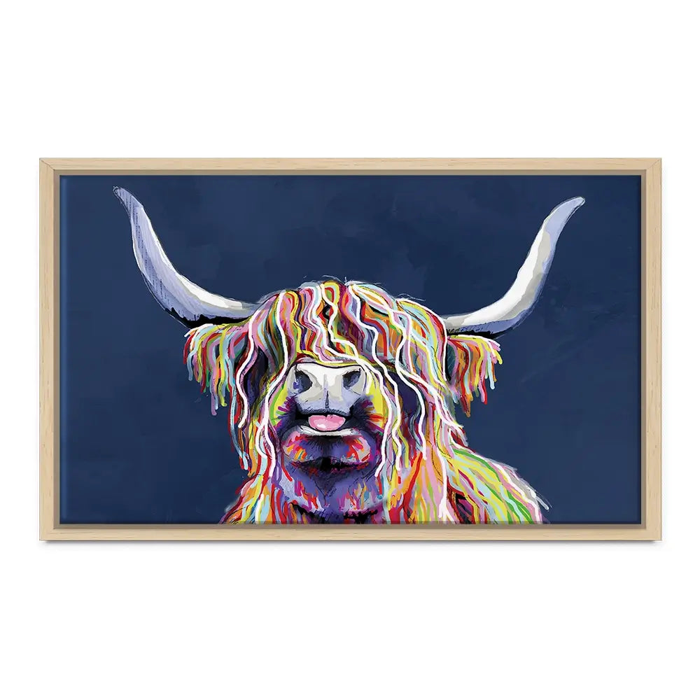 Cheeky Coo In Navy Blue Oversized Canvas Print Cheeky Coo In Navy Blue Oversized Canvas Print wall art product Independent