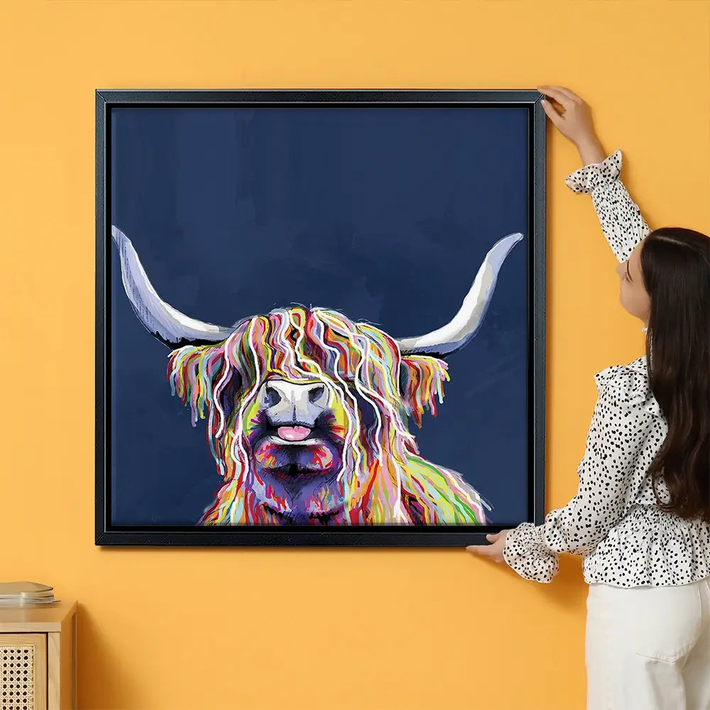 Cheeky Coo In Navy Blue Oversized Canvas Print Cheeky Coo In Navy Blue Oversized Canvas Print wall art product Independent